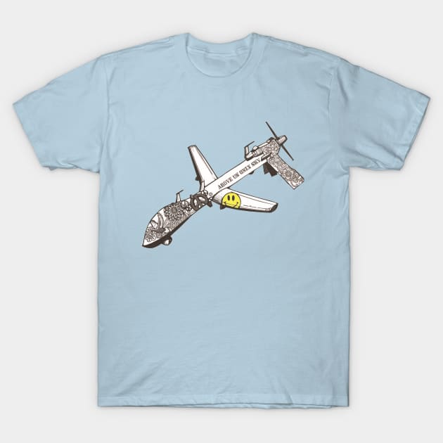 Peace Drone T-Shirt by BlackGoldPress